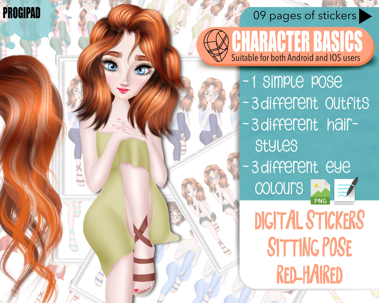 Characters basics-Elisa-red-haired-sitting-02